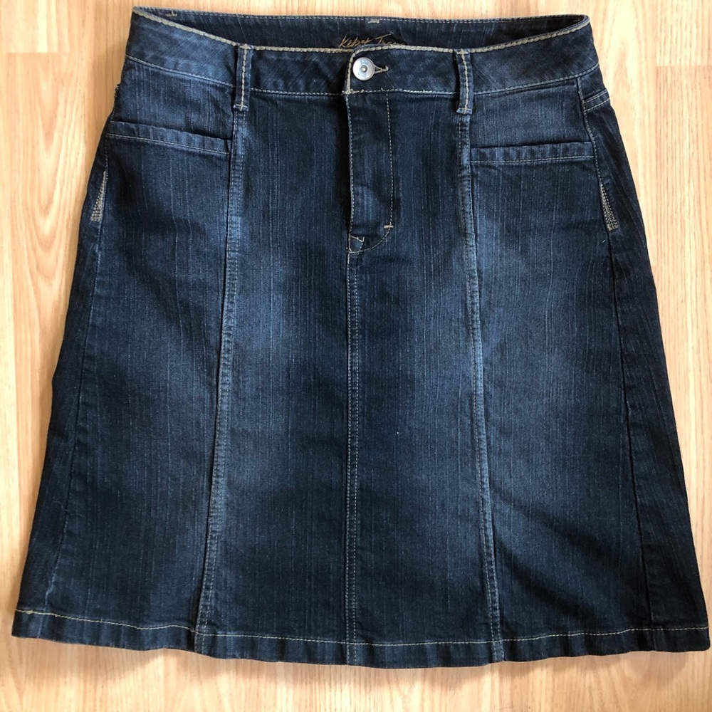 Kikit Jeans denim dark wash skirt sz 10